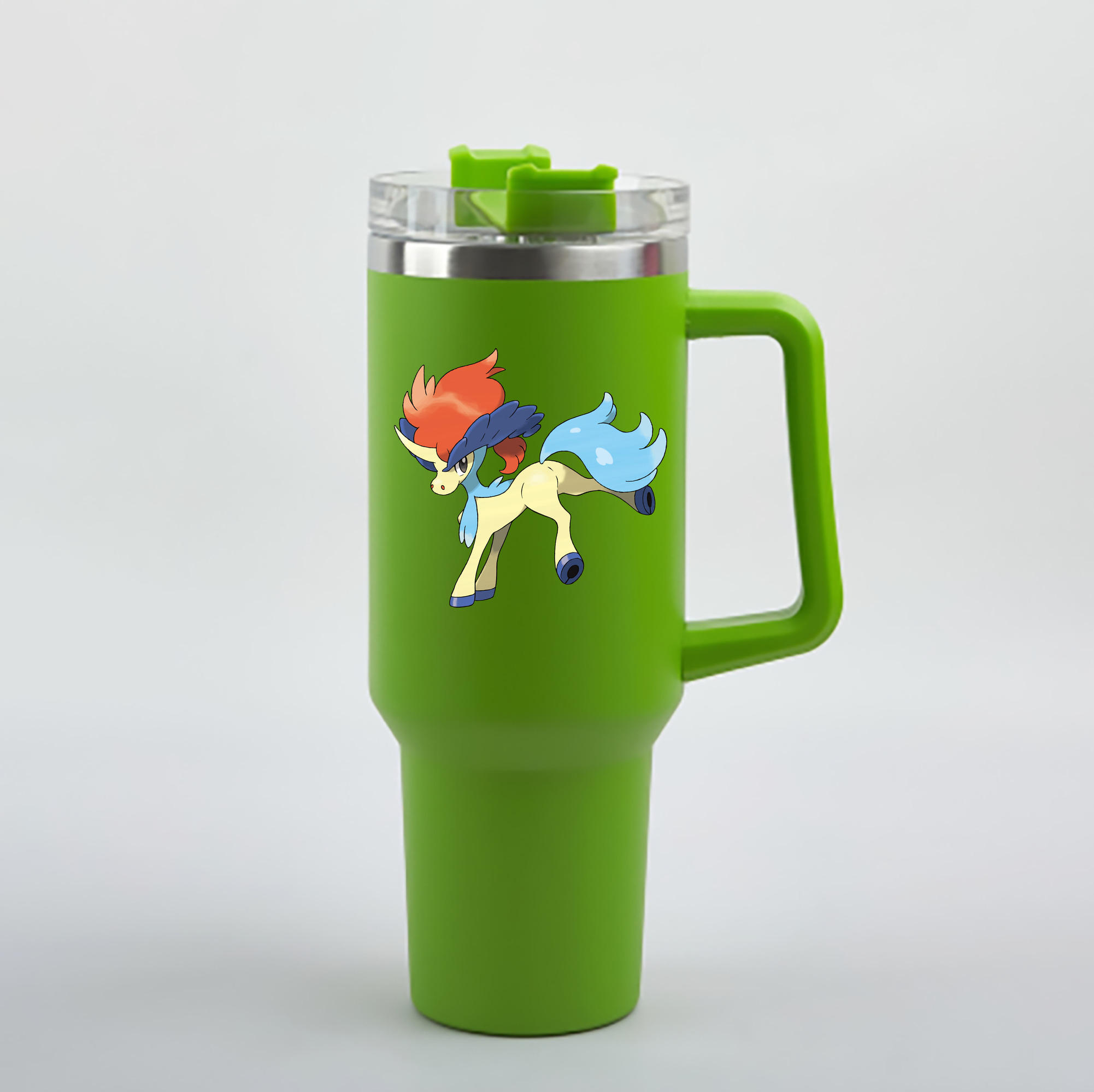 （画像用） ポケットモンスター Pokémon 1200mL車用タンブラー - クリスタルステッカー（プラスチックストロー付き）